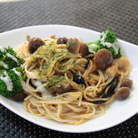 海苔の佃煮のサラダスパゲティー