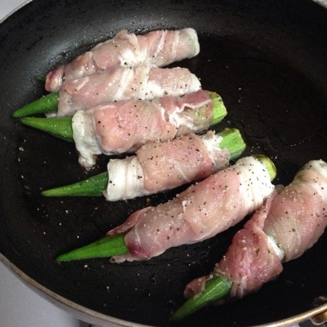 オクラ肉巻き焼き
