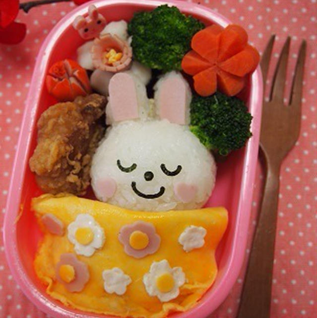 お昼寝♡うさちゃん弁当