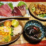 茄子の田舎煮ときゅうりもみと豚肉のオイスターソース炒め