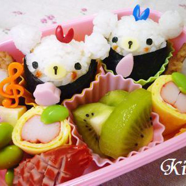 白クマおひなさまのお弁当