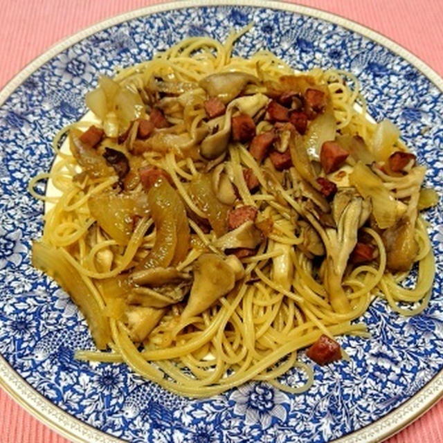 チャーシューと舞茸の和風パスタ