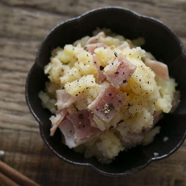 【ベーコンマッシュポテト】卵焼き以外の黄色い副菜！