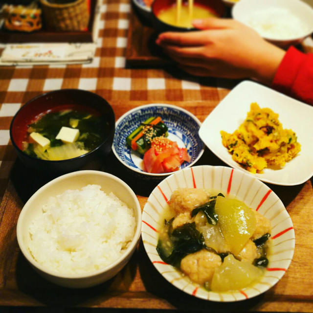 #作り置きおかずからのバンゴこんにちわ昨夜は和食のバンゴ。水曜日は学校給食なんだよね...