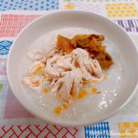 はくばく暮らしのおかゆ 「もち麦おかゆ」を使って、中華風のおかゆ