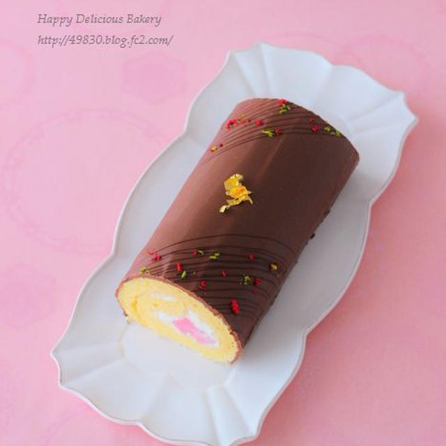 想像のチョコレートロールケーキ