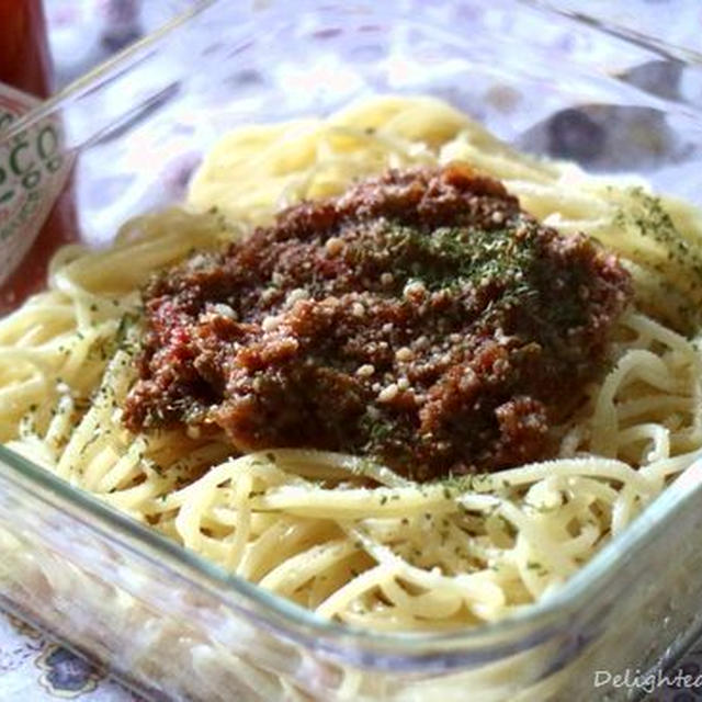 ミートソースパスタのお弁当