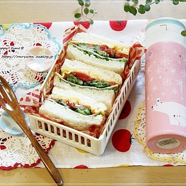 ミックスサンド弁当とお供はルピシアのお茶♪