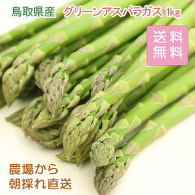 再販！到着画アリ鳥取県産グリーンアスパラガス たっぷり1kg（ハニーミント）