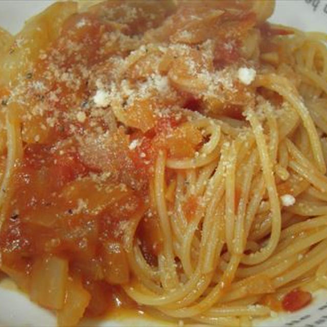 トマトソースのパスタ・トマト鍋の〆