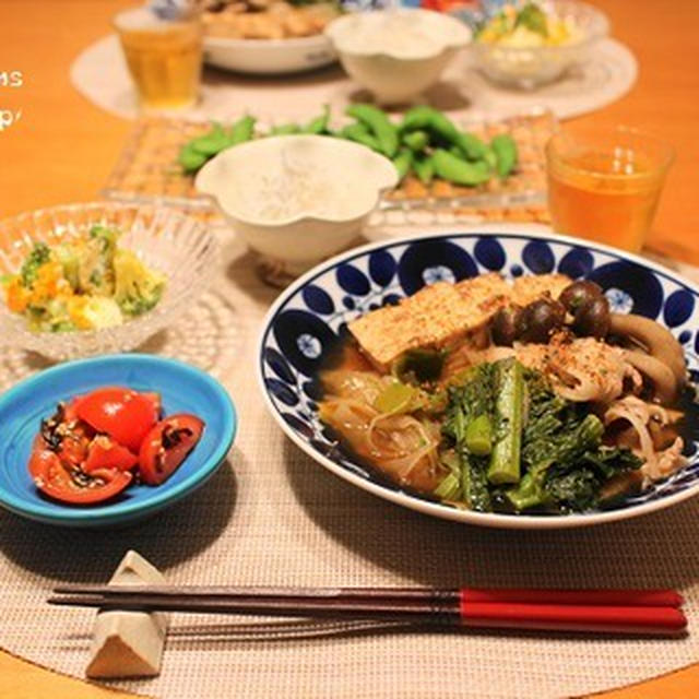 ストウブで『肉豆腐』の献立。