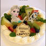 エルサとオラフのケーキ
