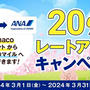 nanacoポイント→ANAマイル20%レートアップキャンペーン♪