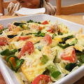 夏の終わりに、チーズかけ野菜のオーブン焼き｜今週末は秋田、静岡で料理教室