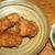 鶏の唐揚げとほうれん草のくるみ和え