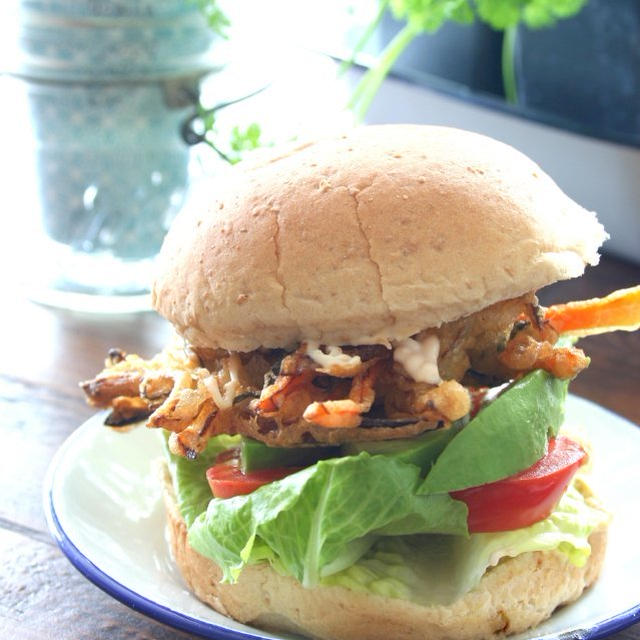 Vege Tempura Sandwichかき揚げバーガー