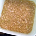 ネギ塩カルビ丼と鶏団子の野菜スープ