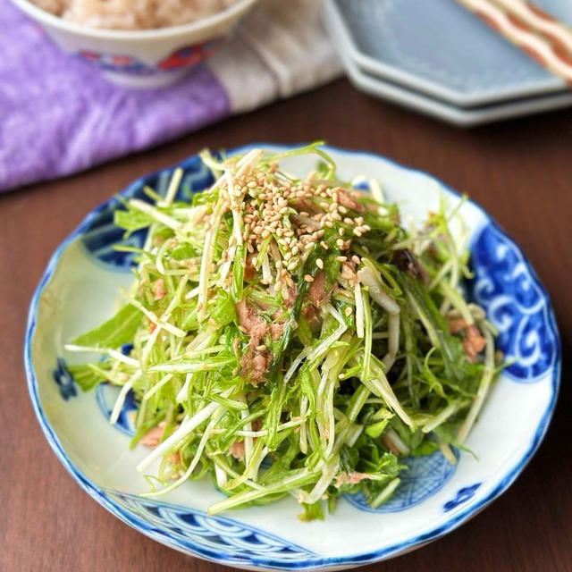 大量消費にぴったり☆水菜のもりもり麹サラダ