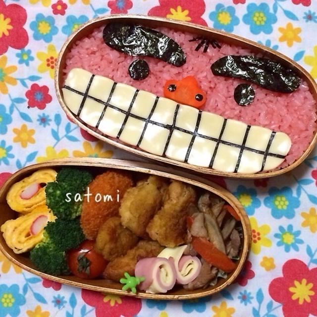 ☆枠弁☆獅子舞 キャラ弁(^皿^)