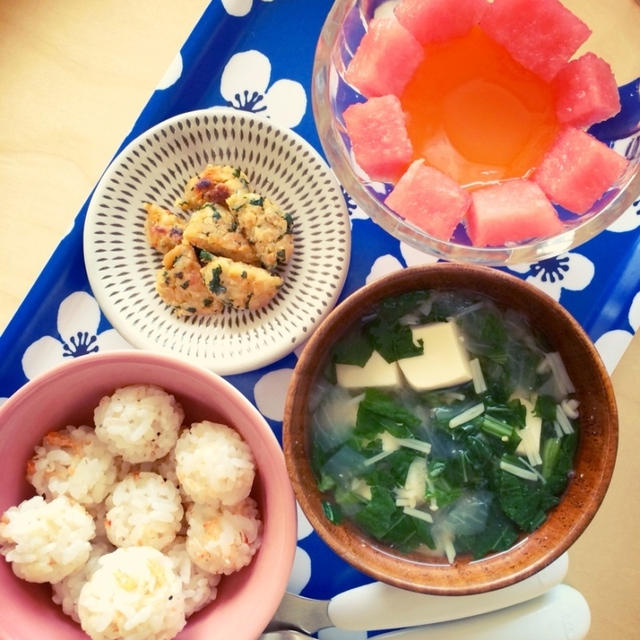 息子の朝ごはん・ゼリー付き
