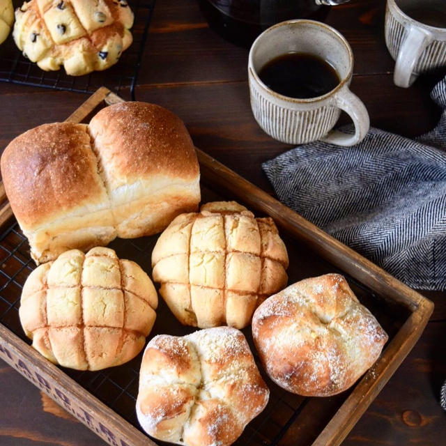 【パン作り】メロンパン＊山形食パン＊パルメザンパン#Panasonic ＨＢ