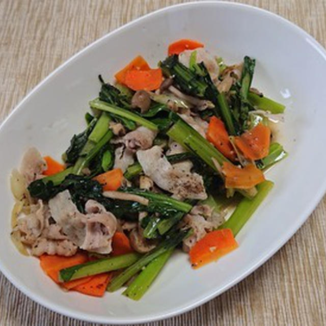 豚肉と小松菜他の炒めもの