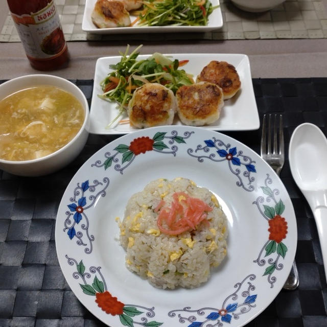 炊飯器炒飯と酸辣湯