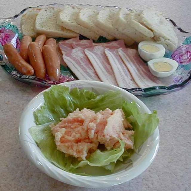ホットプレート朝ごはん