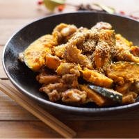 かぼちゃと豚こま肉のごま味噌焼きと銀座松坂屋の跡地。