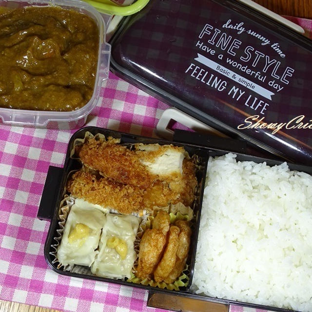 これでもかというくらいボリューミーなカツカレー弁当(*^-^*)&gt;&quot;