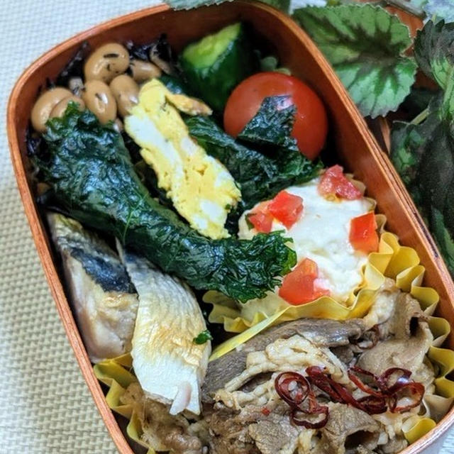 ごちゃついたけど美味しいよ～夫のお弁当２９