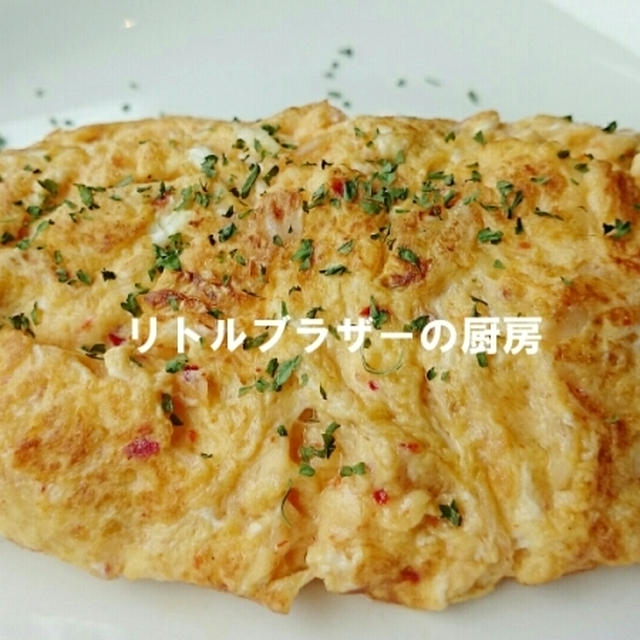 スパイシー白菜キムチ入りオムレツ (レシピ)