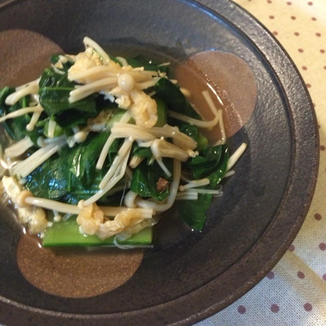 小松菜とエノキの煮物