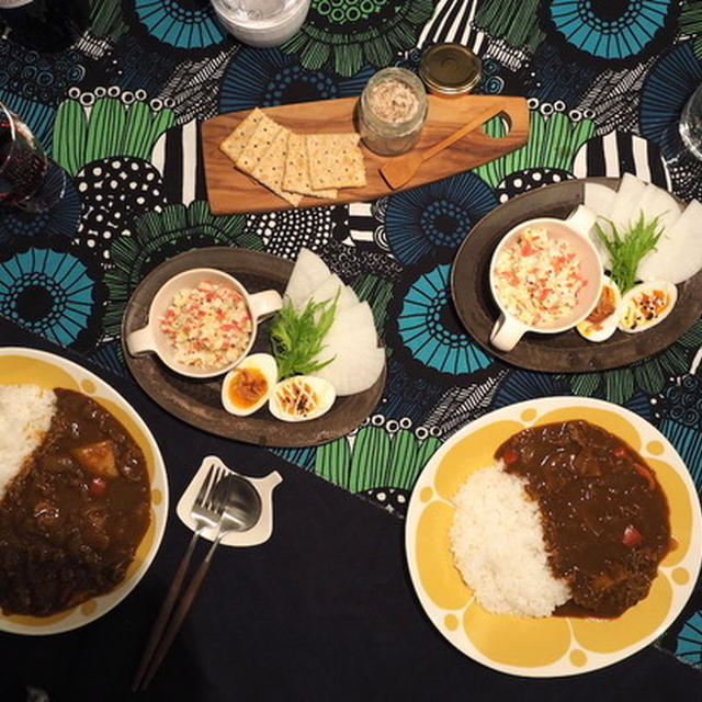 お正月あけの５日は、カレーの夜ごはんでした