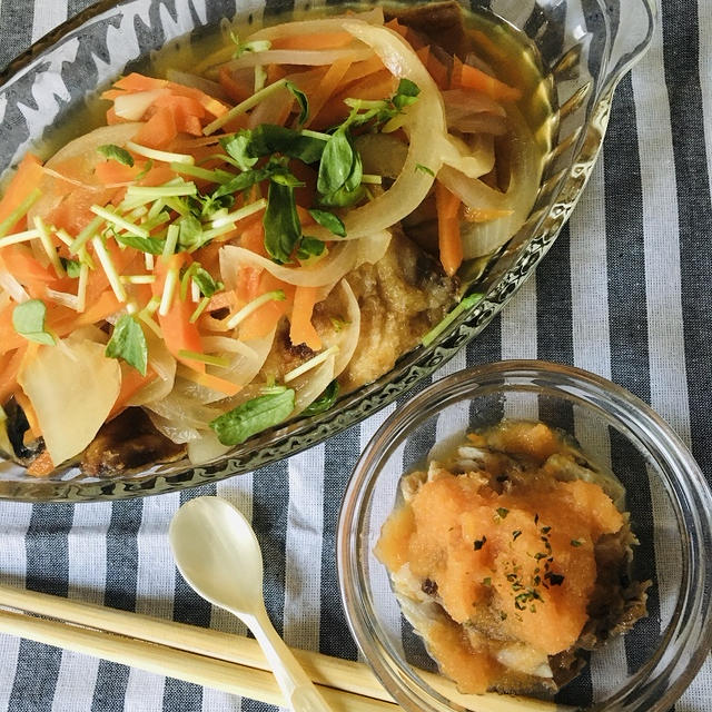 介護食：サバの南蛮漬け　＆　冬休み中