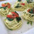 クリスマスカラーの前菜風サラダパスタ