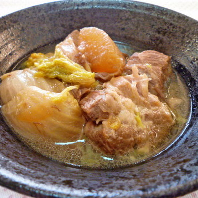 圧力鍋で、豚肉と冬野菜のとろとろ煮