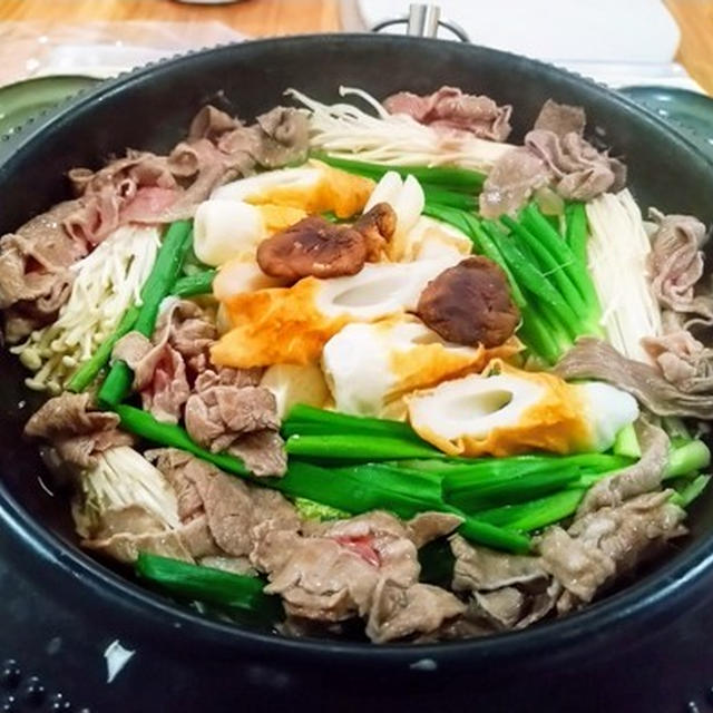 夫のリクエストのすき焼きで夫の誕生日、前祝い