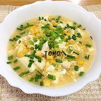 手間要らず♪子供も大好き！「コーンとお豆腐のスープパスタ」