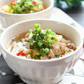 ひき肉とキャベツのピリ辛味噌スープ☆