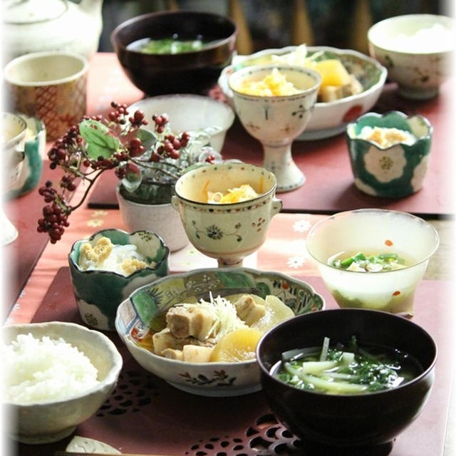 【献立】豚バラ大根。と　献立。と　仙台食べ物日記。