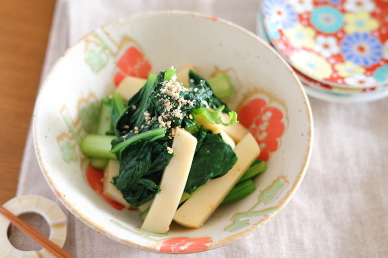 小松菜とかまぼこのワサビ醤油和え【レシピ】←家族全員太鼓判！