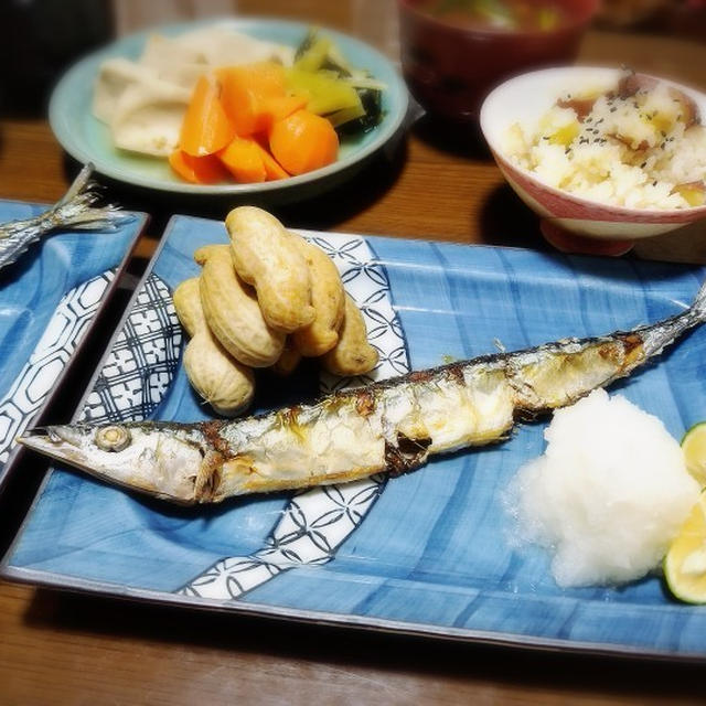 【家ごはん】 秋の味覚☆ 秋刀魚の塩焼きの献立3日分