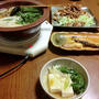 生姜焼きと湯豆腐