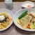 コンソメスープとたらこソースペンネ
