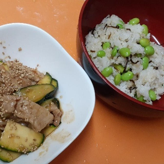 ぐんまの豆王で、簡単美味しい塩昆布を使った豆ごはん♪（ぐんまクッキングアンバサダー3期）