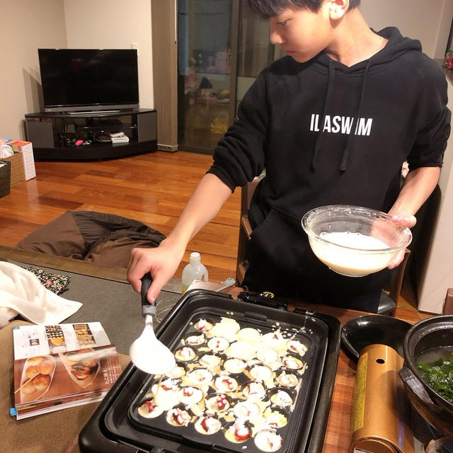 はる兄がたこ焼きを作ってくれました〜！！