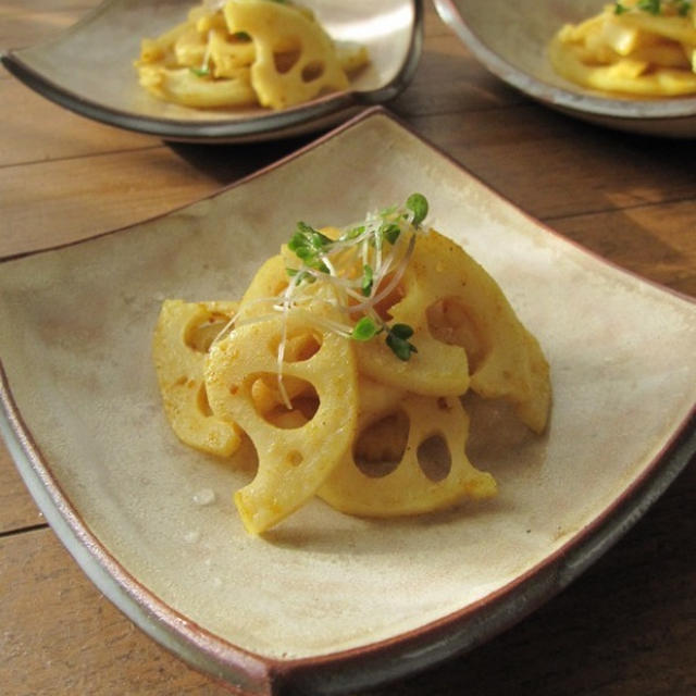 レンコンのカレーきんぴら　家系ラーメン吉村家