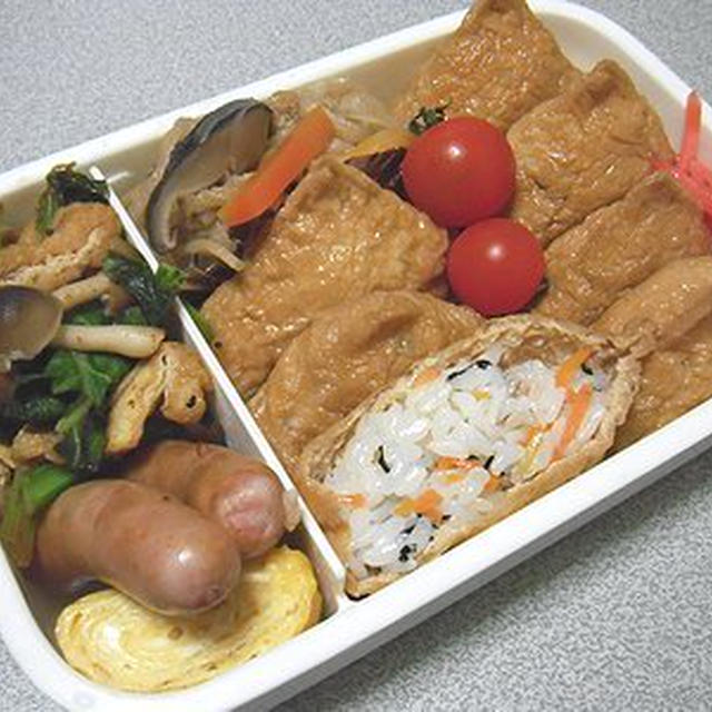 稲荷寿司弁当といつものあんこ