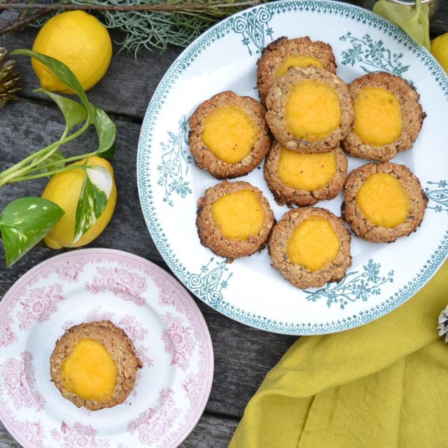 Oatmeal Thumbprint Cookies オートミールサムプリントクッキー